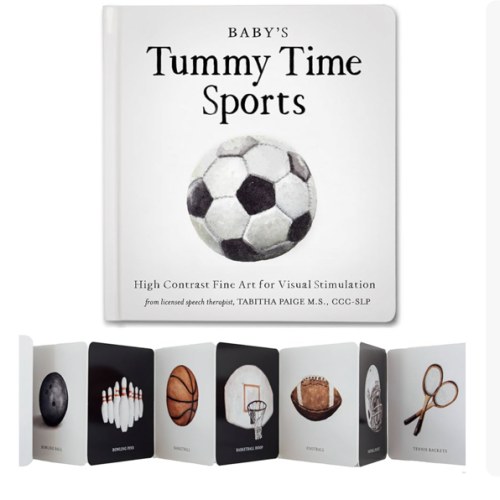 Baby's Tummy Time Sports: High-Contrast Fine Art for Visual Stimulation (Tabitha Paige Children's Book Series)