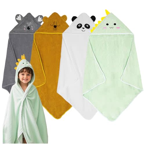 Hooded Baby Towels 4 Pack Newborn Bath Towels Toddler Towel Baby Towel with Hood