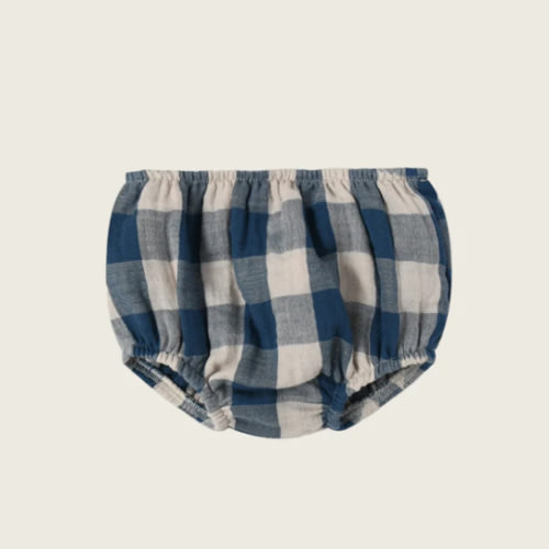 Pottery Blue Gingham Shortie | Organic Zoo