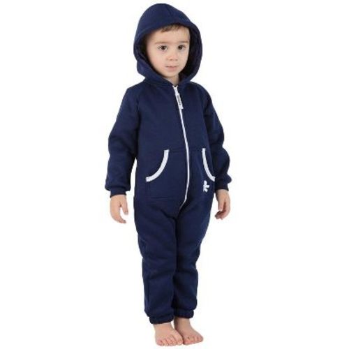 Joggies - Navy Blue Footless Hoodie One Piece One Piece - Infant - Medium (Fits 3 - 6mos.)