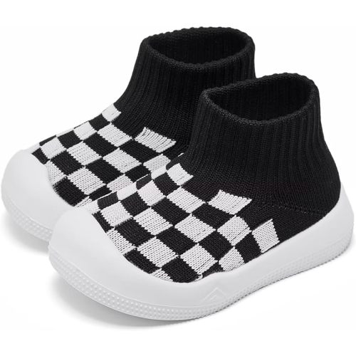 Eashi Baby Boy Girl Non-Skid Indoor Infant Walking Shoes Breathable Warm Elastic Sock Shoes with Memory Sole Protect Toes Outdoor Sneakers