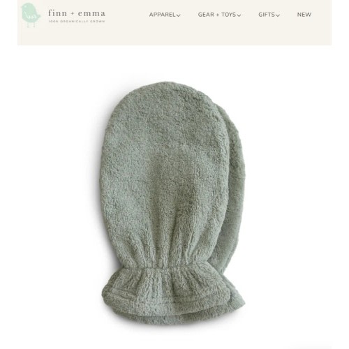 Organic Cotton Bath Mitt (Moss)