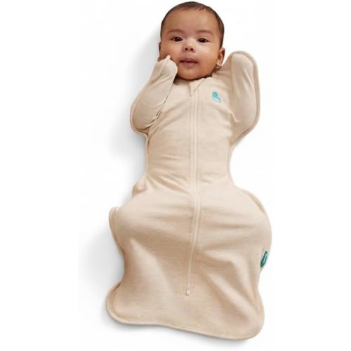 Love to Dream Swaddle UP, Baby Sleep Sack, Self-Soothing Swaddles for Newborns, Get Longer Sleep, Snug Fit Helps Calm Startle Reflex, New Born Essentials for Baby, 1.0 TOG, 5-8.5 lbs, Oatmeal