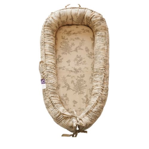 CooCooBaby Infant Lounger, Baby Nest Cover for Baby Girls & Boys, Newborn Essentials for Baby 0-12 Months, 100% Cotton Breathable (Poem_Muslin)