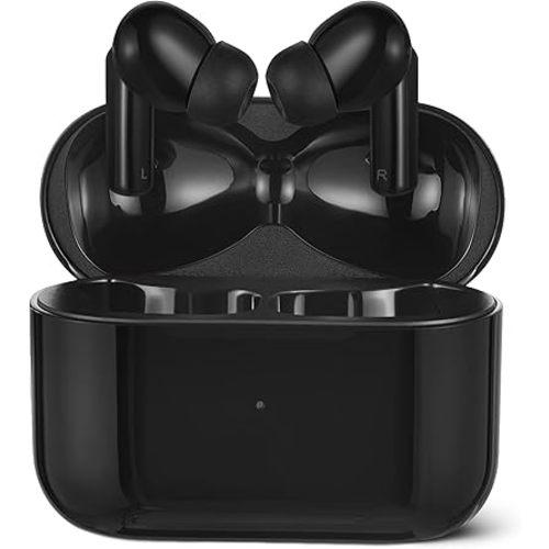 Amazon Basics Bluetooth Headphones True Wireless Earbuds IPX4Waterproof, in-Ear w/Mic,Charging Case, Black