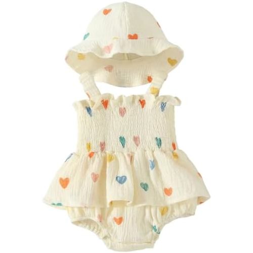 Baby Girl Smocked Romper Dress Summer Outfit Clothes