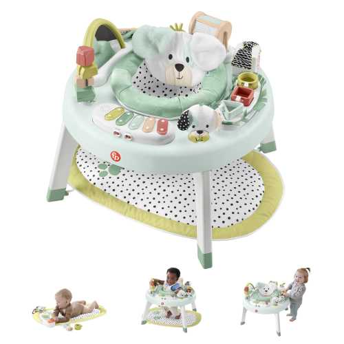 Fisher-Price 3-in-1 Baby Activity Center With Lights &amp; Sounds, Play Mat, Toddler Toy, Snugapuppy