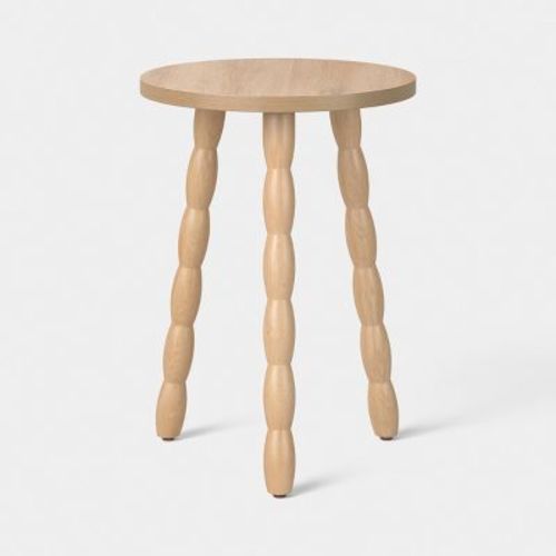 Bobbin Turned Wood Side Table Natural - Assembly Required