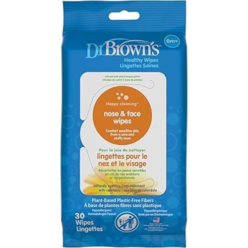 Dr. Brown's Healthy Wipes Nose and Face Wipes 30-Count, 1 Pack