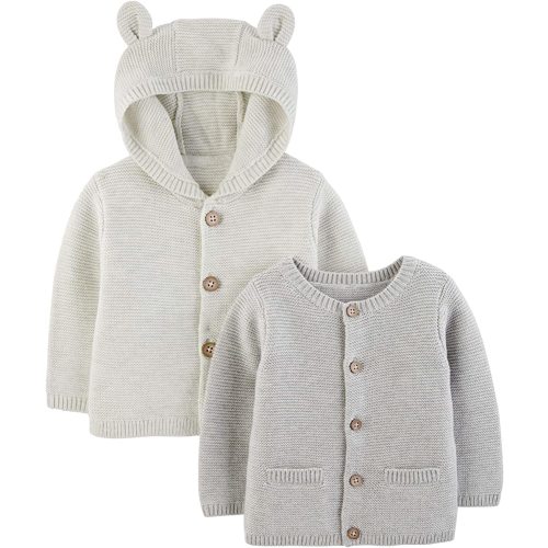 Simple Joys by Carter's Unisex Toddlers and Babies' Knit Cardigan Sweaters, Pack of 2