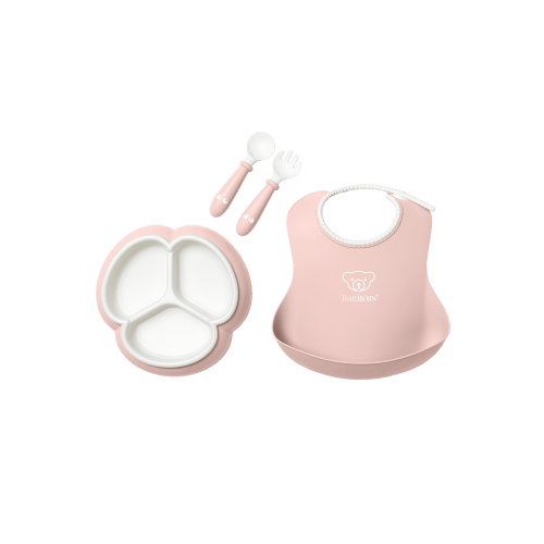 Mealtime set, 4 pcs: Powder pink