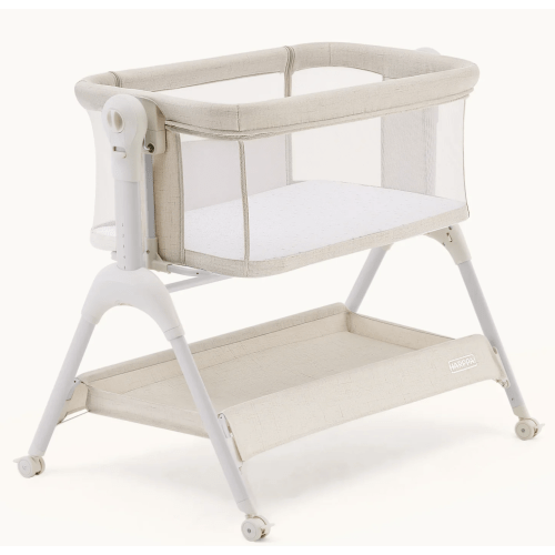 Harppa Cuddly Sway 3-in-1 Rocking Baby Bassinet & Bedside Sleeper, Anti-Reflux Newborn Cradle Bed