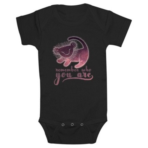 Infant's Lion King Simba Painting Remember Who You Are  Bodysuit - Black - 12 Months