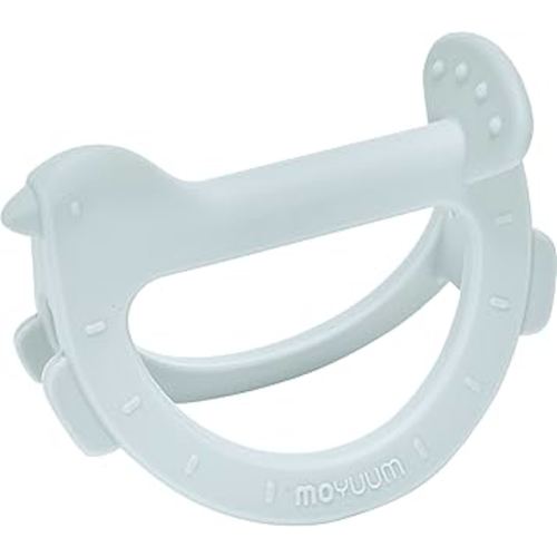 Moyuum Silicone Swing Bird Teether Toy | Made in Korea, Provides Teething Relief, Wrist Teether is Easy to Grip, Designed to Rock, Babies 3+ Months