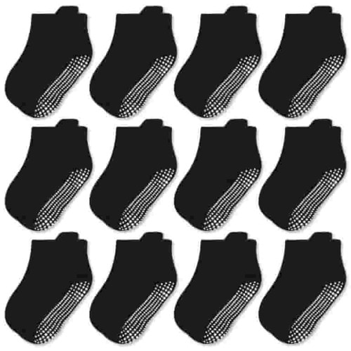 Non Slip Toddler Socks 12 Pairs Baby Socks Toddler Grip Socks Anti Skid Socks for 6 Months-7 Years Boys