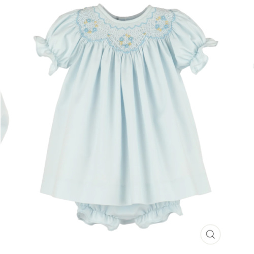 Classic Smock Blue Bishop Set | Posh Tots Children's Boutique