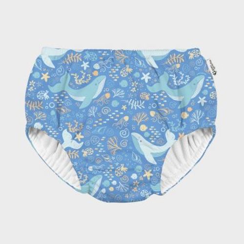 Green Sprouts Baby Eco Pull-up Reusable Swim Diaper Sea Life - Blue 6M