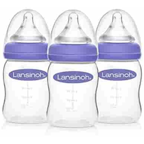 Lansinoh Baby Bottles for Breastfeeding Babies, 5 Ounces, 3 count