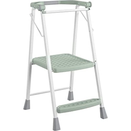 COSCO 2-Step Kitchen Stepper™ Adult Folding Step Stool, Kids Folding Stepper, Green