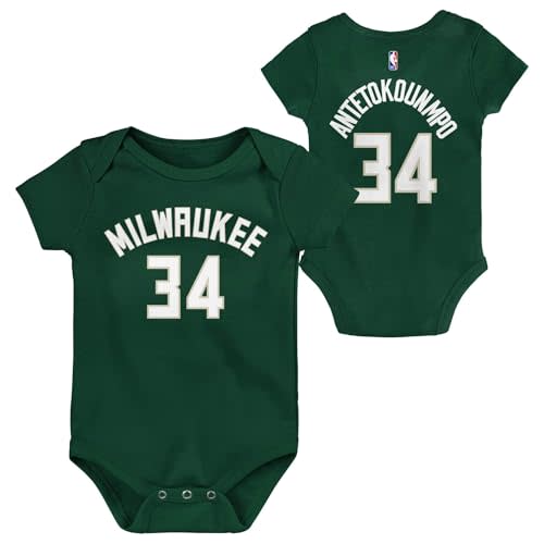 Outerstuff NBA Newborn & Infants 0-24 Official Player Name & Number Jersey Creeper Romper