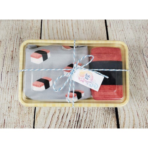 Spam Musubi Bib and Rattle Bento Box Set
