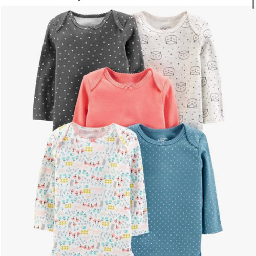 Simple Joys by Carter's baby-girls 5-pack Long-sleeve Bodysuit