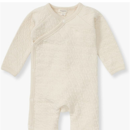 Burt's Bees Baby Long Sleeve Quilted Wrap-Front Jumpsuit, 100% Organic Cotton One-Piece Outfit Coverall.