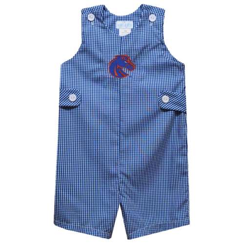 Infant Vive La Fete Royal Boise State Broncos Gingham Jon Jon Romper