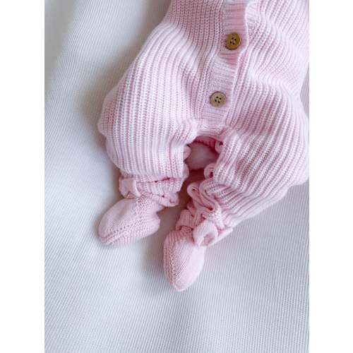 Bunny Ear Booties - Powder Pink
