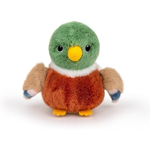Mallard Duck Stuffed Animal - 5 Inch Realistic Plush Toy, Cute Little Bird Plushie Gift for Kids & Friends