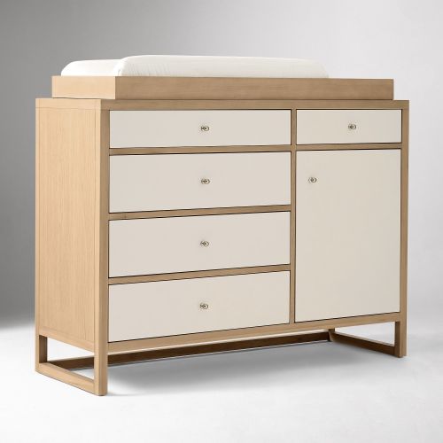 Lina 5-Drawer Narrow Dresser with Removable Topper (48")