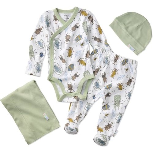 Butterblu Baby Take Me Home 4-piece Baby Gift Set Organic Cotton Layette Clothing in Box for Boys & Girls