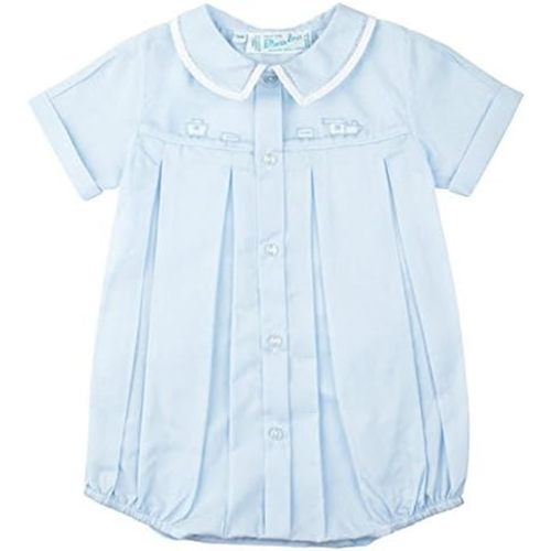 Feltman Brothers Baby Boys Blue Train Bubble Layette Outfit
