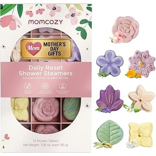 Momcozy 14-Pack Shower Steamers with 7 Floral Scents, Mothers Day Gifts, Gifts for Women, Wife, Girlfriend & Mom, Bridal Shower, At-Home Spa Aromatherapy for Daily Showers, Stress Relief