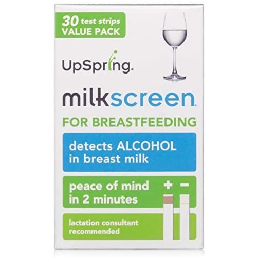 Upspring Milkscreen Test Strips Detect Alcohol in Breast Milk | at-Home Test for Breastfeeding Moms | Best Selling, Simple, Non-Invasive | Accurate Results in 2 Minutes | 30 Test Strips