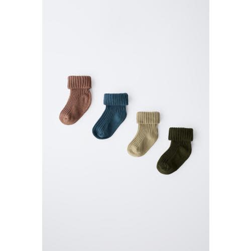 FOUR-PACK OF SOCKS IN A BOX - Greenish | ZARA United States