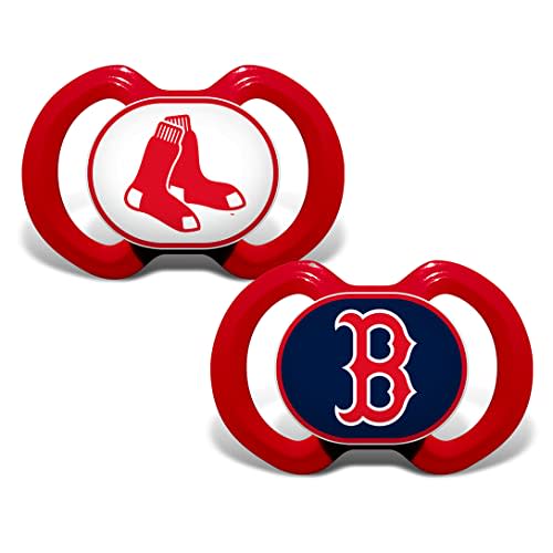 BabyFanatic Pacifier 2-Pack - MLB Boston Red Sox - Officially Licensed League Gear