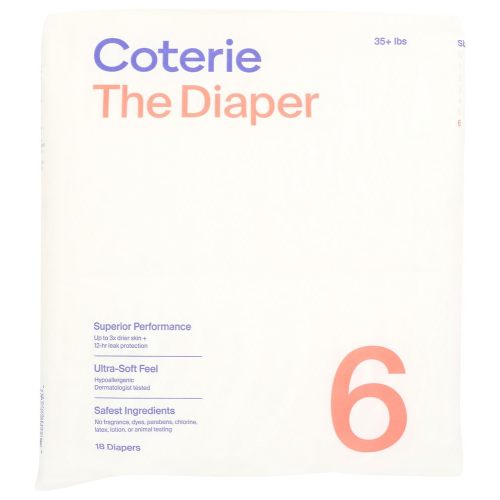 Coterie Diapers Size 6, 18 CT