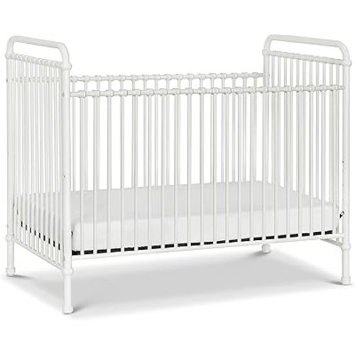 Namesake Abigail 3-in-1 Convertible Metal Crib in Washed White, Greenguard Gold Certified