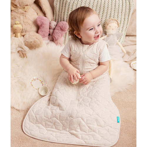 Sleep Bag Sleeveless 2.5 TOG Quilted Cotton Oatmeal Marl Starturn Quilted | 6mths+
