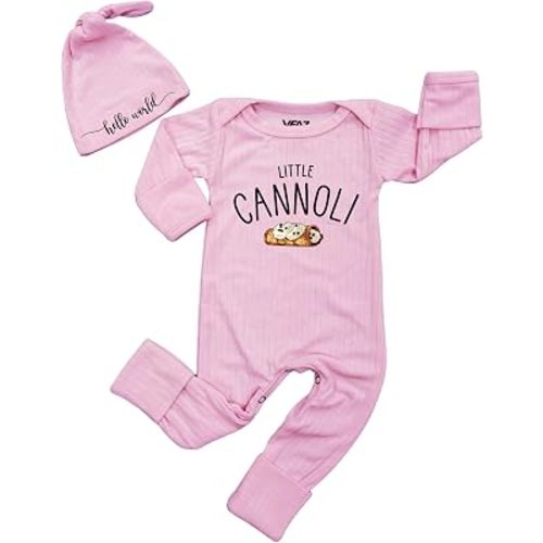 Little Cannoli Baby Boys Girls Bodysuit Newborn One-Piece Italian Food Dessert Romper Infant 0-3 Months Clothes