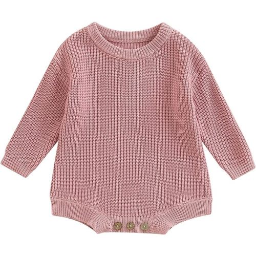 FYBITBO Baby Girl Boy Sweater Knit Oversized Pullover Sweatshirt Romper Onesie Warm Fall Winter Clothes Outfit Newborn