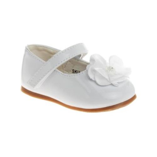 Infant Girls Hook and Loop Flowery Dress Shoes