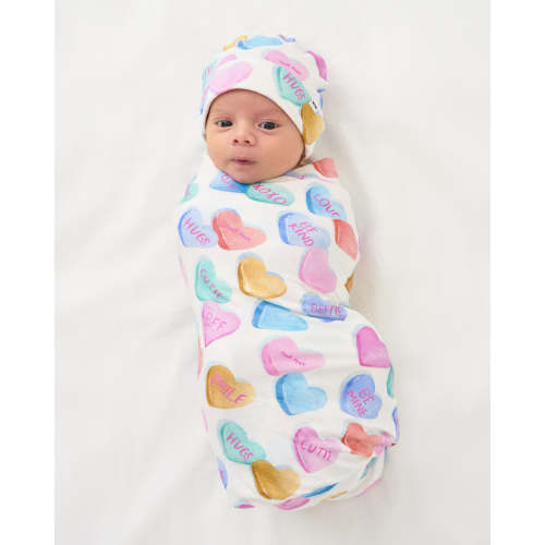 Candy Cuties Swaddle & Hat Set | Little Sleepies