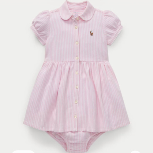(6M) Striped Knit Oxford Dress & Bloomer | Ralph Lauren
