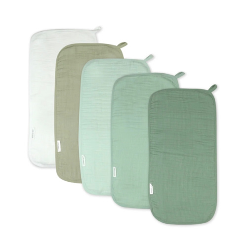 5-Pack Organic Cotton Multi-layer Woven Burp Cloths | Honest Baby Clothing