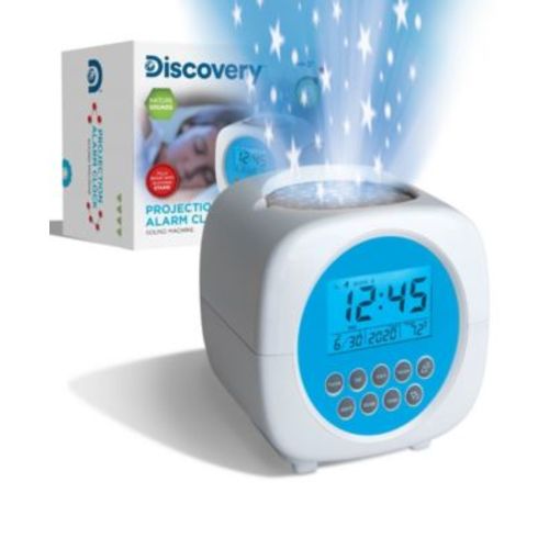 Kids Moon & Stars Projection Alarm Clock & Sound Machine