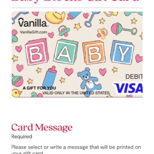 Baby Blocks Gift Card
