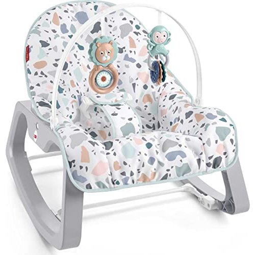 Fisher-Price Infant-to-Toddler Rocker - Pacific Pebble, Portable Baby Seat, Multi