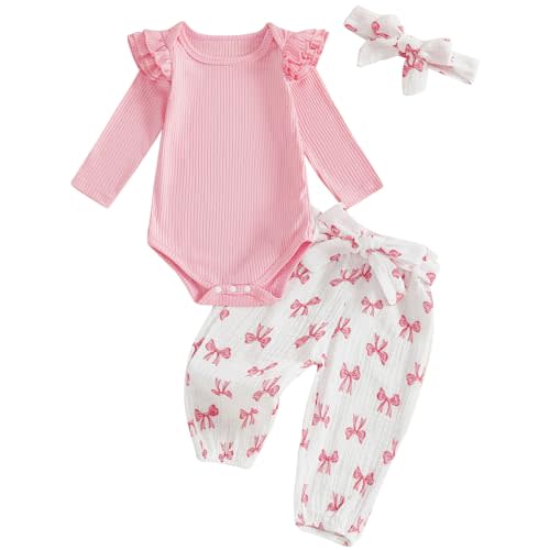 Mubineo Baby Girl Clothes Outfits Cute Flower Romper Daisy Pant Fall Winter Newborn Outfit Sets
